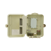 gabinete pasivo de fibra Óptica, acepta dos placas fponeap12, protección ip55, montaje en poste o pared