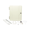gabinete pasivo de fibra Óptica, acepta cuatro placas fponeap12, ip55, montaje en poste o pared