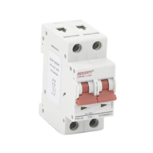 protección térmica/ interruptor 2p, 32a, corriente directa 800 vcc para aplicación fotovoltaica montaje riel din