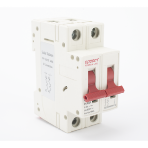 protección térmica/ interruptor 2p, 40 a, corriente directa 800 vcc para aplicación fotovoltaica montaje riel din