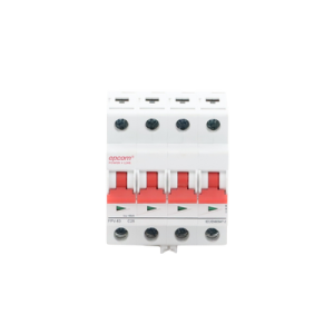 protección térmica/ interruptor 4p, 25a, corriente directa 1000 vcc para aplicación fotovoltaica montaje riel din