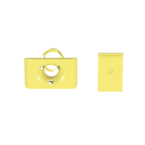 accesorio de salida a tubo de 1.5 in (38 mm), para canaletas fiberrunner 4x4, 6x4, o 12x4, color amarillo
