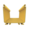 canaleta fiberrunner™ 4x4, de pvc rígido, color amarillo, 2 m de largo
