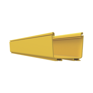 canaleta fiberrunner™ 4x4, de pvc rígido, color amarillo, 2 m de largo