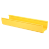 canaleta fiberrunner™ 6x4, de pvc rígido, color amarillo, 2 m de largo