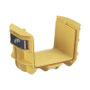 union recta "cople", para canaleta fiberrunner™ 4x4, color amarillo