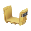 union recta "cople", para canaleta fiberrunner™ 4x4, color amarillo