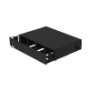 panel de distribución de fibra Óptica, acepta 8 placas fap o fmp, bandeja deslizable, hasta 192 fibras, color negro, 2 ur