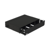 panel de distribución de fibra Óptica, acepta 8 placas fap o fmp, bandeja deslizable, hasta 192 fibras, color negro, 2 ur