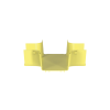 accesorio de 4 vías horizontal, con Ángulos a 90º, para canaletas fiberrunner™ 6x4, color amarillo