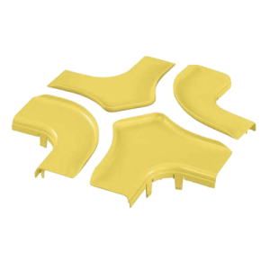 tapa para accesorio de 4 vías horizontal frfwc6x4lyl, para canaletas fiberrunner™ 6x4, color amarillo