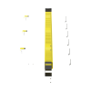 kit de administrador de cables vertical fiberrunner 4x4, incluye soportes de montaje y accesorios, color amarillo