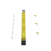 kit de administrador de cables vertical fiberrunner 4x4, incluye soportes de montaje y accesorios, color amarillo