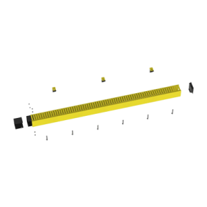 kit de administrador de cables vertical fiberrunner 4x4, incluye soportes de montaje y accesorios, color amarillo