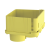 tapa con 2 salidas a tubo de 1.5in (38mm), para uso con canaletas 4x4 fiberrunner™, color amarillo