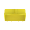 bajada vertical interior de 45º con tapa, para uso con canaletas 12x4 fiberrunner™, color amarillo