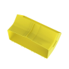 bajada vertical interior de 45º con tapa, para uso con canaletas 12x4 fiberrunner™, color amarillo