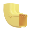 bajada vertical interior de 90º con tapa, para uso con canaletas 4x4 fiberrunner™, color amarillo