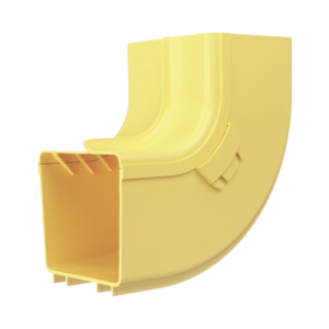 bajada vertical interior de 90º con tapa, para uso con canaletas 4x4 fiberrunner™, color amarillo