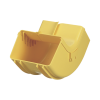 bajada vertical interior de 90º con tapa, para uso con canaletas 6x4 fiberrunner™, color amarillo