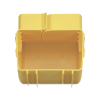 bajada vertical interior de 90º con tapa, para uso con canaletas 6x4 fiberrunner™, color amarillo