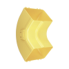 bajada vertical interior de 90º con tapa, para uso con canaletas 6x4 fiberrunner™, color amarillo