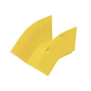 bajada vertical exterior de 45º sin tapa, para uso con canaletas 4x4 fiberrunner™, color amarillo