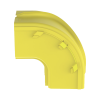 bajada vertical exterior de 90º sin tapa, para uso con canaletas 6x4 fiberrunner™, color amarillo