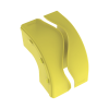 bajada vertical exterior de 90º sin tapa, para uso con canaletas 6x4 fiberrunner™, color amarillo