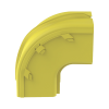 bajada vertical exterior de 90º sin tapa, para uso con canaletas 6x4 fiberrunner™, color amarillo