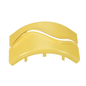 tapa de bajada vertical exterior de 90º, para uso con canaletas 4x4 fiberrunner™, color amarillo