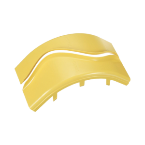 tapa de bajada vertical exterior de 90º, para uso con canaletas 6x4 fiberrunner™, color amarillo