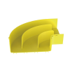 Ángulo recto a 90º horizontal, para canaletas fiberrunner™ 12x4, color amarillo