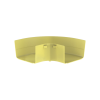 Ángulo recto a 90º horizontal, para canaletas fiberrunner™ 6x4, color amarillo