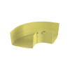 Ángulo recto a 90º horizontal, para canaletas fiberrunner™ 6x4, color amarillo