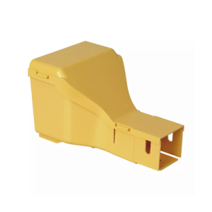 accesorio reductor y tapa, de canaleta fiberrunner 4x4 a 2x2, color amarillo