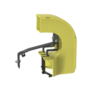 bajada para canaleta fiberrunner™, uso con medidas 4x4, 6x4, 12x4, o 24x12, con reducción a 2x2, color amarillo