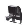 bajada para canaleta fiberrunner™, uso con medidas 4x4, 6x4, 12x4, o 24x12, con reducción a 4x4, color negro
