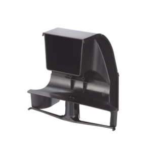 bajada para canaleta fiberrunner™, uso con medidas 4x4, 6x4, 12x4, o 24x12, con reducción a 4x4, color negro