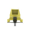 bajada para canaleta fiberrunner™, uso con medidas 4x4, 6x4, 12x4, o 24x12, con reducción a 4x4, color amarillo