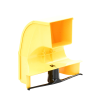 bajada para canaleta fiberrunner™, uso con medidas 4x4, 6x4, 12x4, o 24x12, con reducción a 4x4, color amarillo
