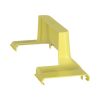 tapa de bajada vertical frspj4x4lyl, para canaleta fiberrunner® 4x4, color amarillo