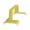 tapa de bajada vertical frspj4x4lyl, para canaleta fiberrunner® 4x4, color amarillo