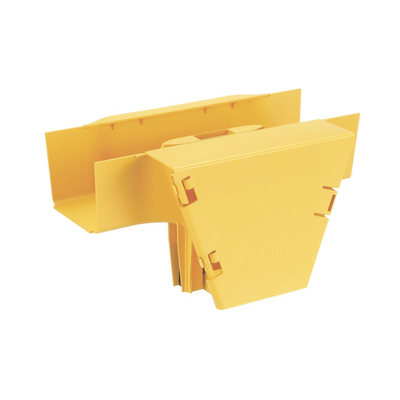 accesorio en t con conexión horizontal y bajada vertical a 90º, para canaletas fiberrunner™ 4x4, color amarillo accesorio en t con conexión horizontal y bajada vertical a 90º, para canaletas fiberrunner™ 4x4, color amarillo