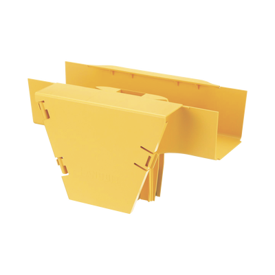 accesorio en t con conexión horizontal y bajada vertical a 90º, para canaletas fiberrunner™ 4x4, color amarillo accesorio en t con conexión horizontal y bajada vertical a 90º, para canaletas fiberrunner™ 4x4, color amarillo