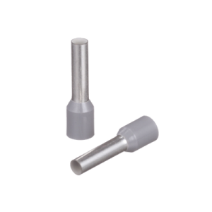 ferrule aislado para cabldes 12 awg, pin de 12mm de longitud, mango color gris, paquete 100pz