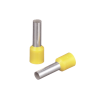 ferrúl de cobre din amarillo para cable 10 awg con largo 12 mm. paquete de 100 piezas