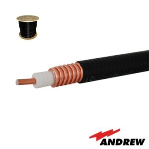 cable coaxial heliax de 1/2", cobre corrugado, blindado, 50 ohms, carrete de 305 metros