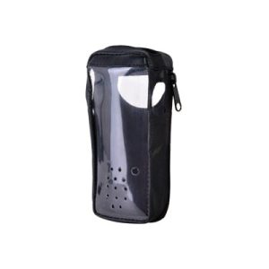 funda reforzada en piel para cinto, con cierre y amplio visor frontal transparente para aéreos ic a24 e ic a6.