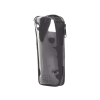 funda reforzada en piel para cinto, con cierre y amplio visor frontal transparente para radios aéreos ic a25.